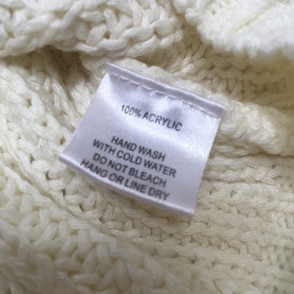 Knit High-Neck Cream Boho Crop Top Forever 21, Size Medium - Picture 7 of 9